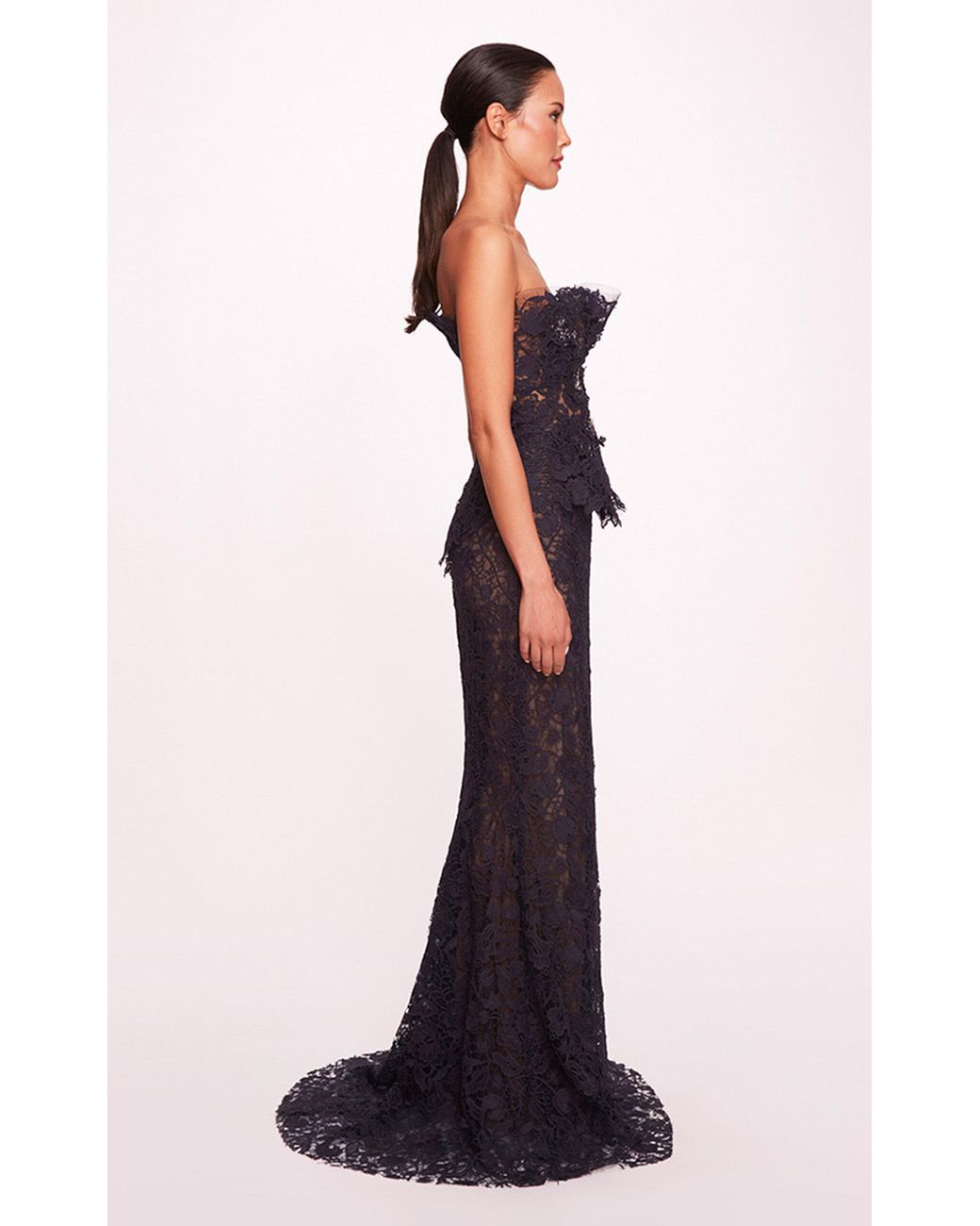 marchesa notte peplum dress Marchesa Notte