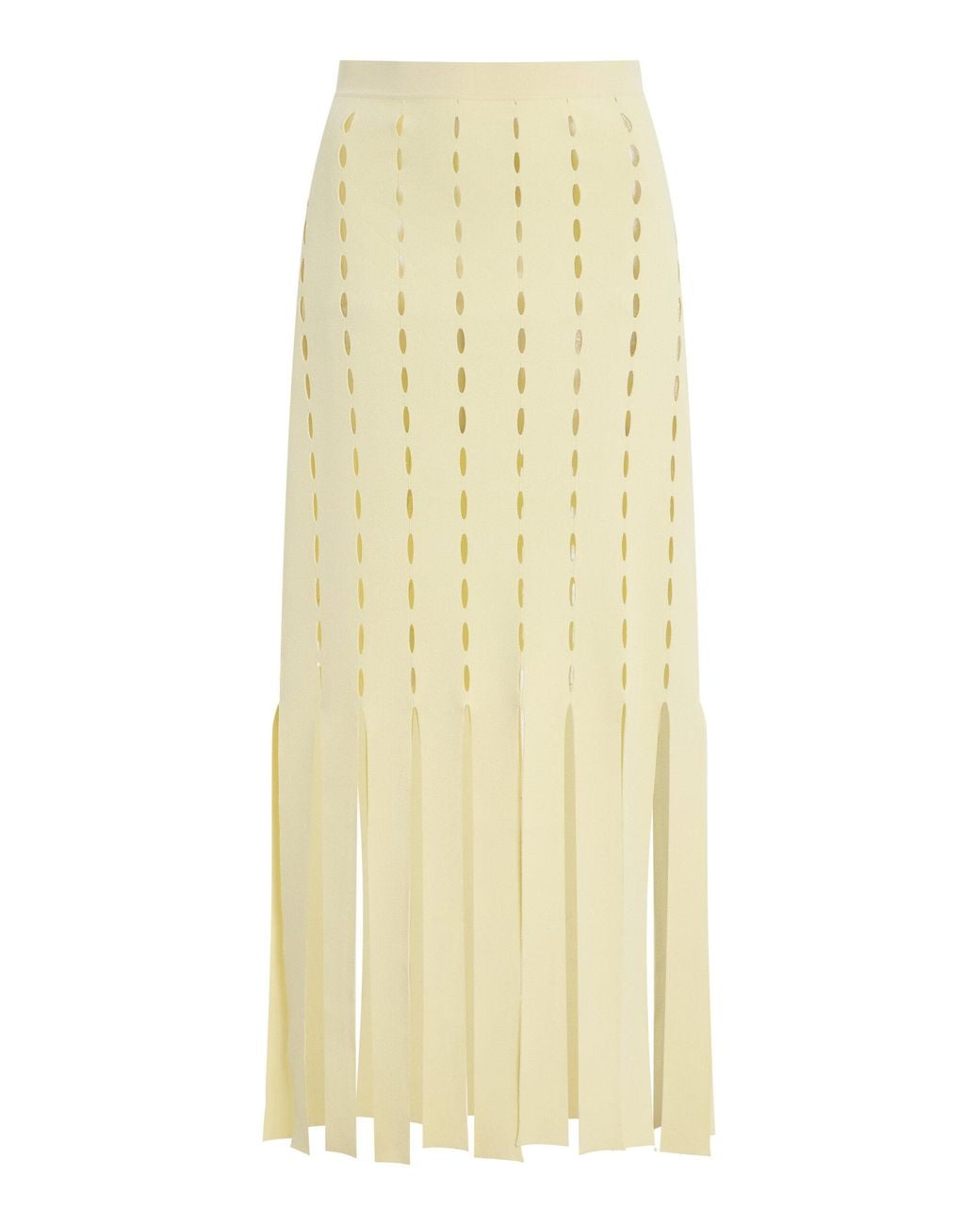Zankov Natural Perry Perforated Knit Maxi Skirt