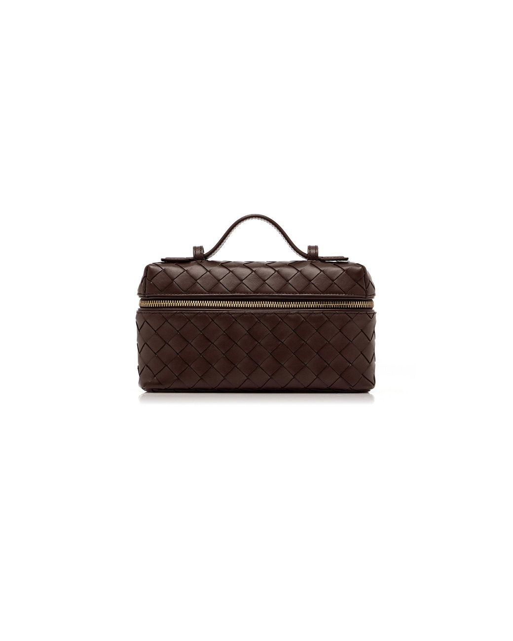 Bottega Veneta Brown Bang Bang Intrecciato Leather Vanity Case
