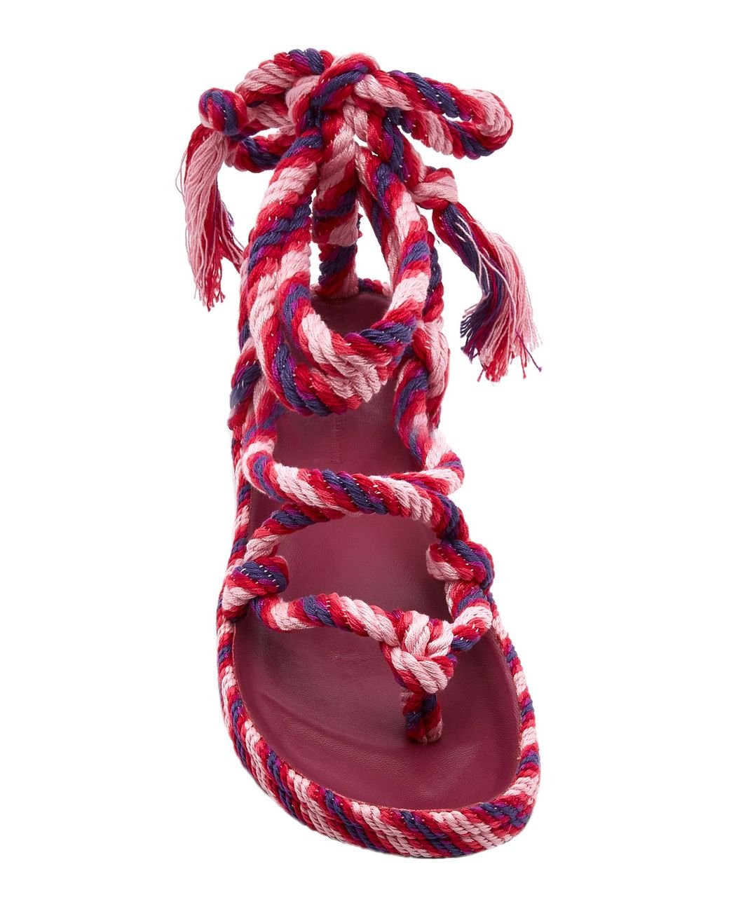 ISABEL MARANT BLUE AND PINK ROPE EROL サンダル Isabel Marant Blue And Pink Rope Erol Sandals In Multi