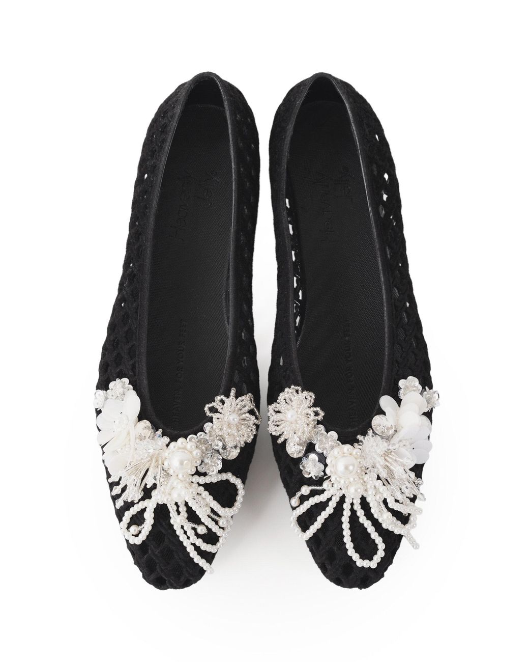 HEAVENLY JELLY Black Burst Embellished Jelly Shoes