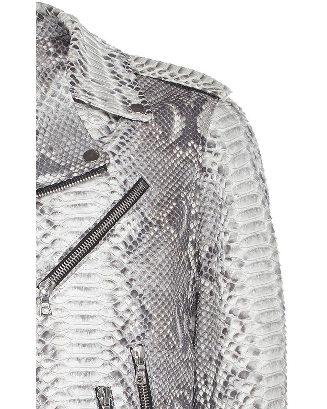 Amiri Python Leather Biker Jacket for Men | Lyst Canada