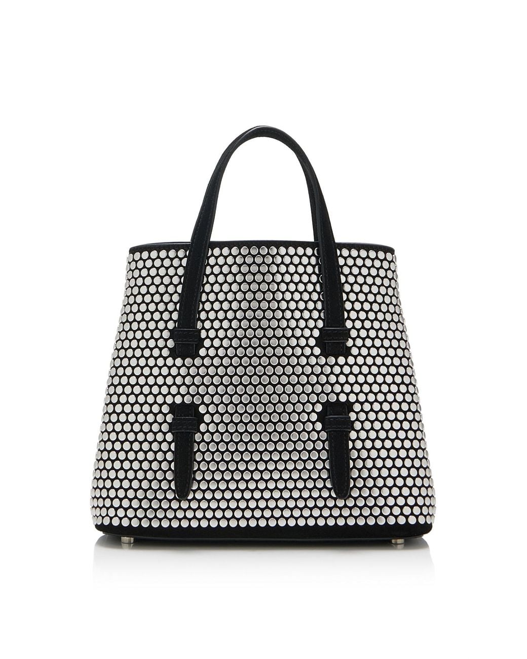 Alaïa Black Mina 20 Studded Suede Bag