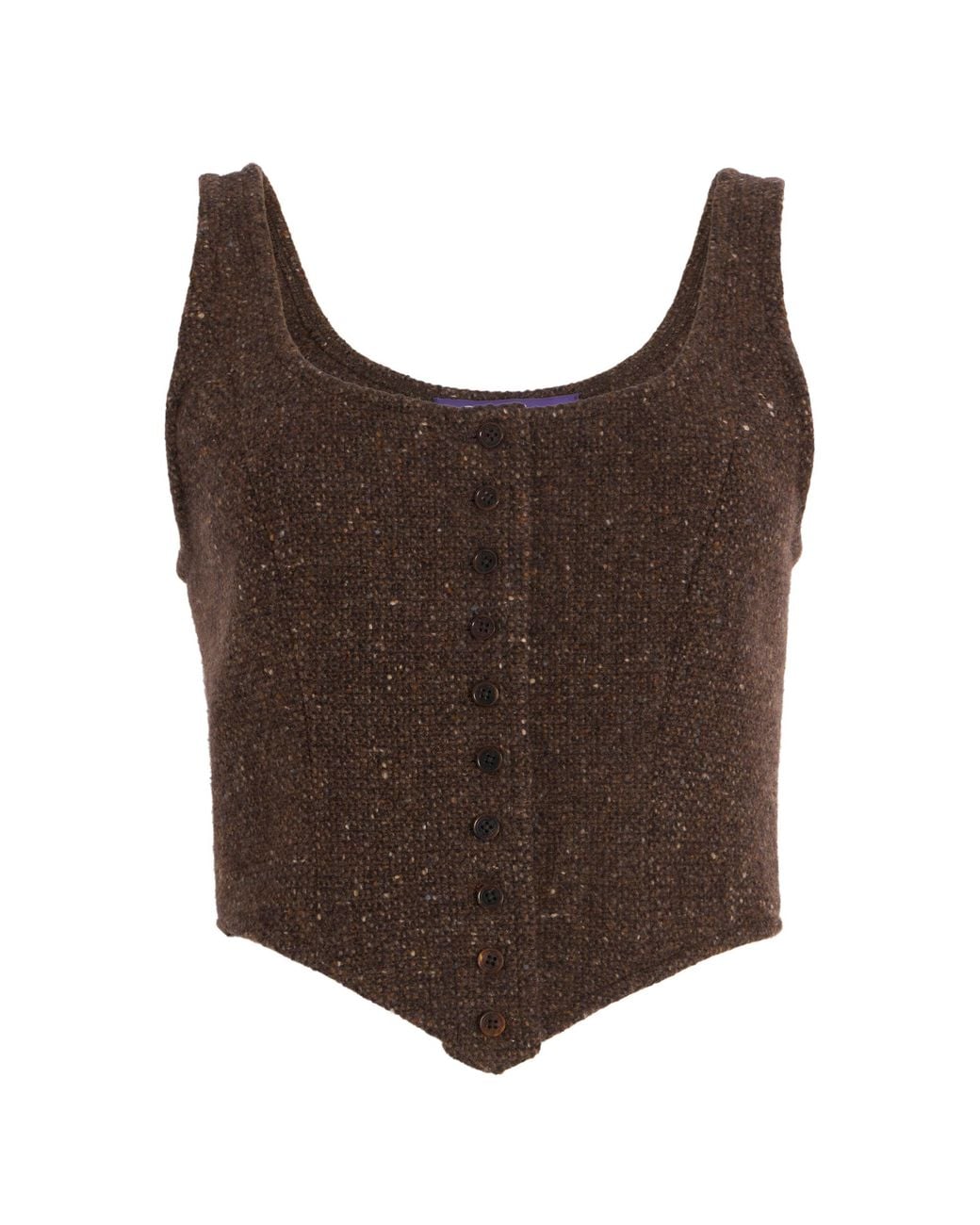 Ralph Lauren Brown Sherry Tweed Vest