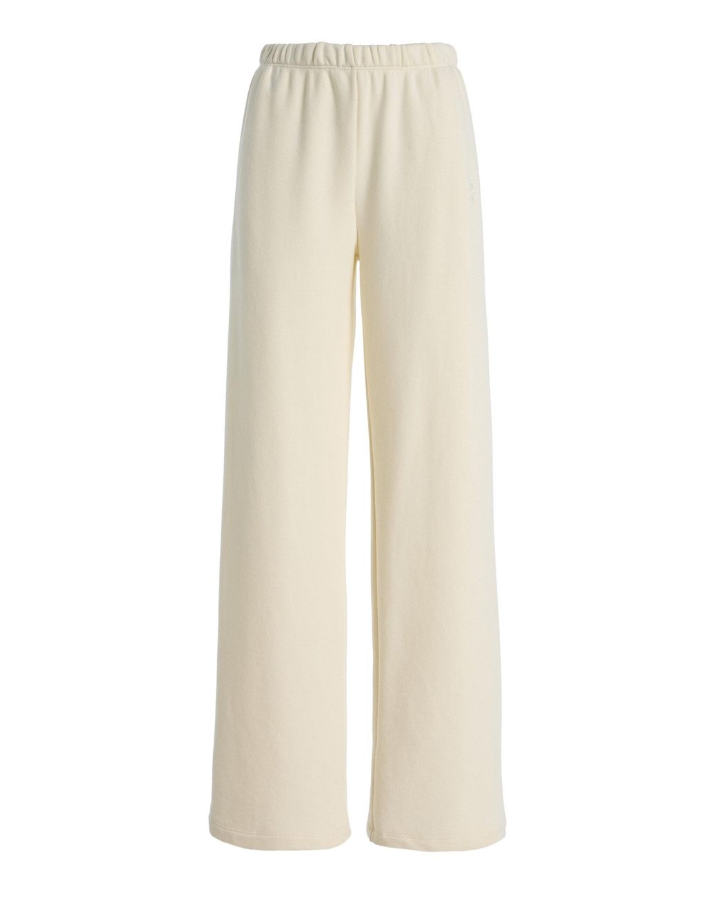 ÉTERNE White Oversized Cotton-Modal Wide-Leg Sweatpants