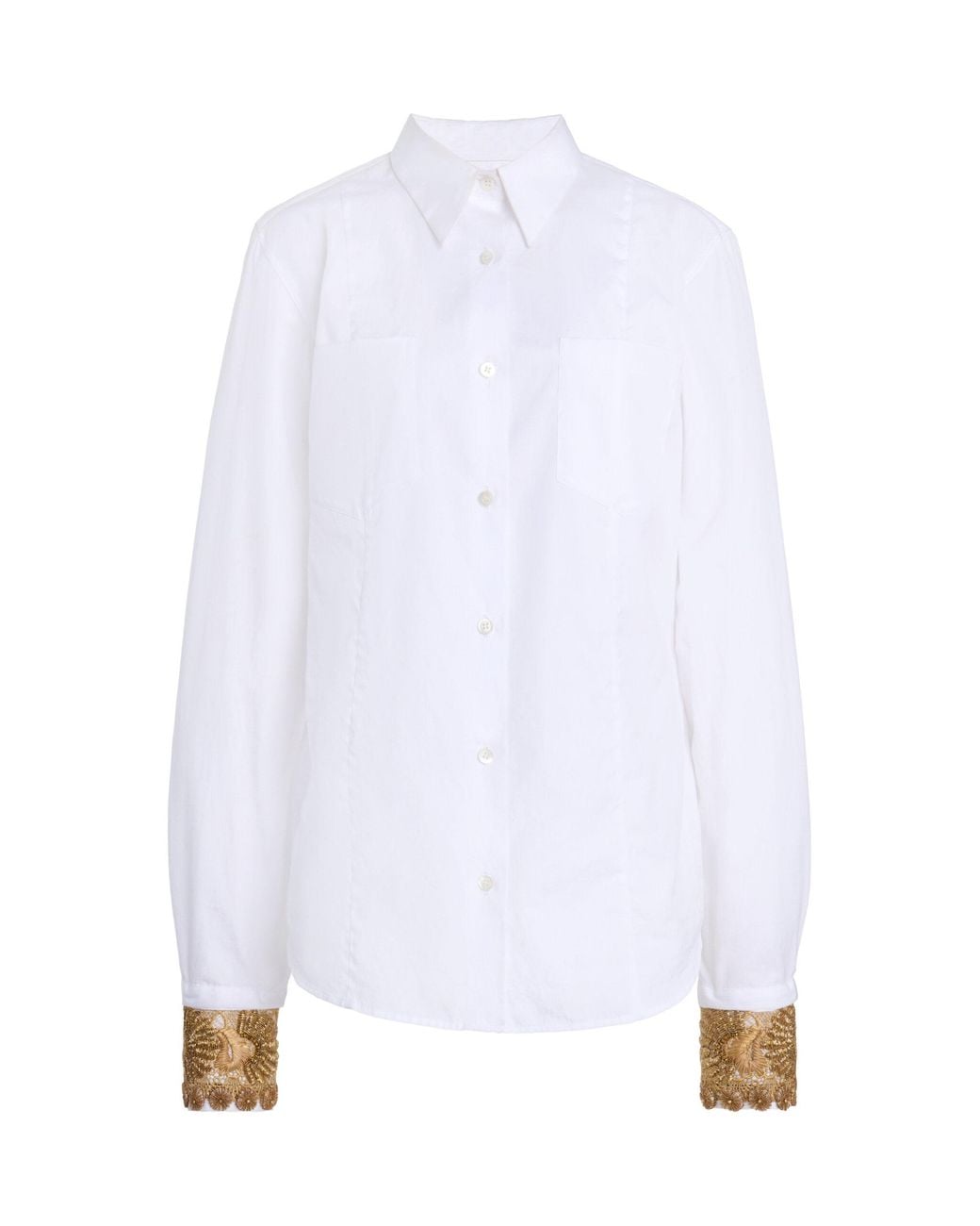 Dries Van Noten White Chloris Cotton Shirt