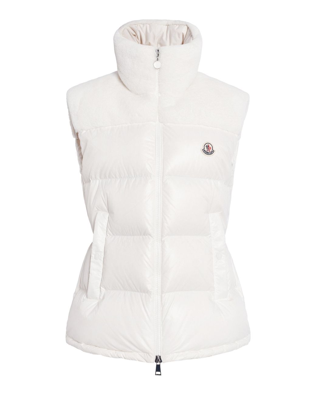 Moncler White Lempa Nylon Down Vest