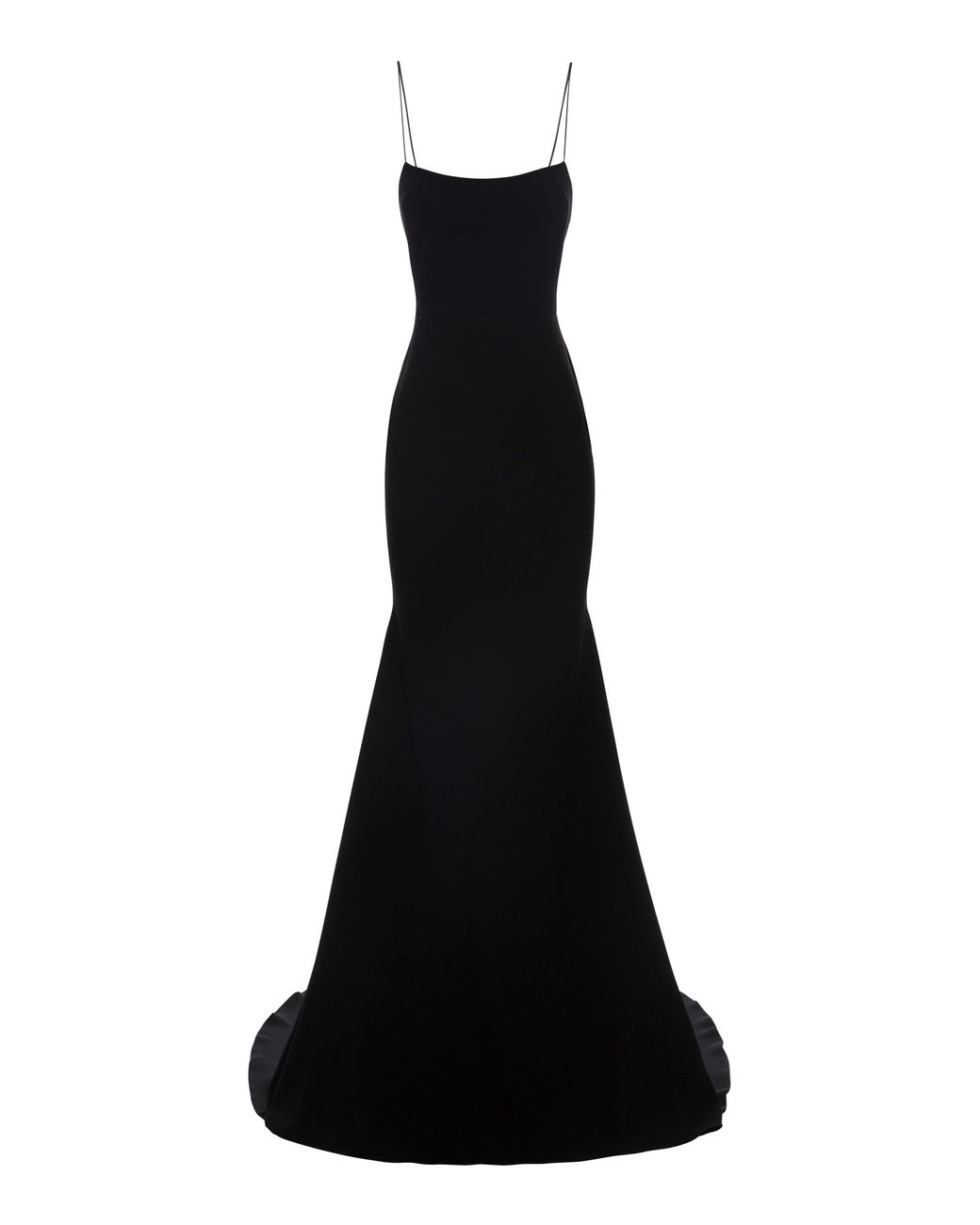 Alex Perry Leah Satin Crepe Singlet Gown in Black | Lyst