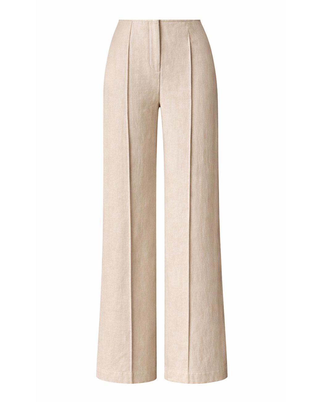 ANDRES OTALORA Natural Profundidad Mid-Rise Straight-Leg Pants
