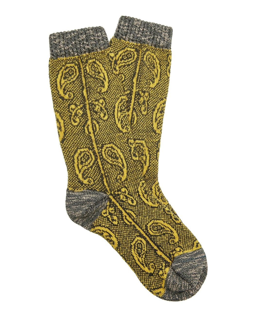 Dries Van Noten Green Jacquard Wool Socks