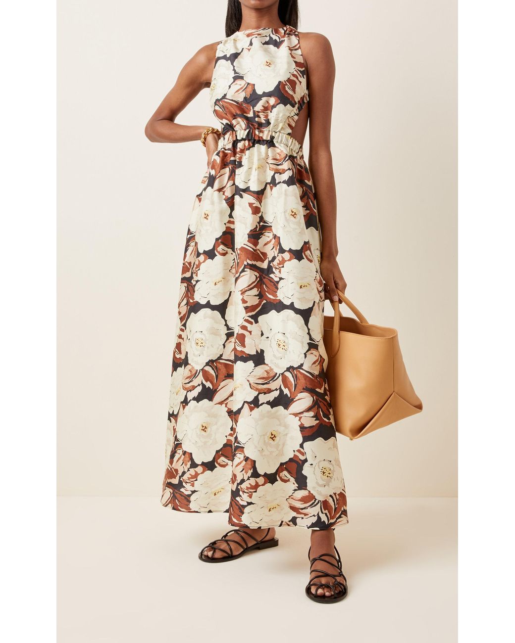 Sir. The Label Vivienne Open-back Floral Silk Maxi Dress | Lyst UK