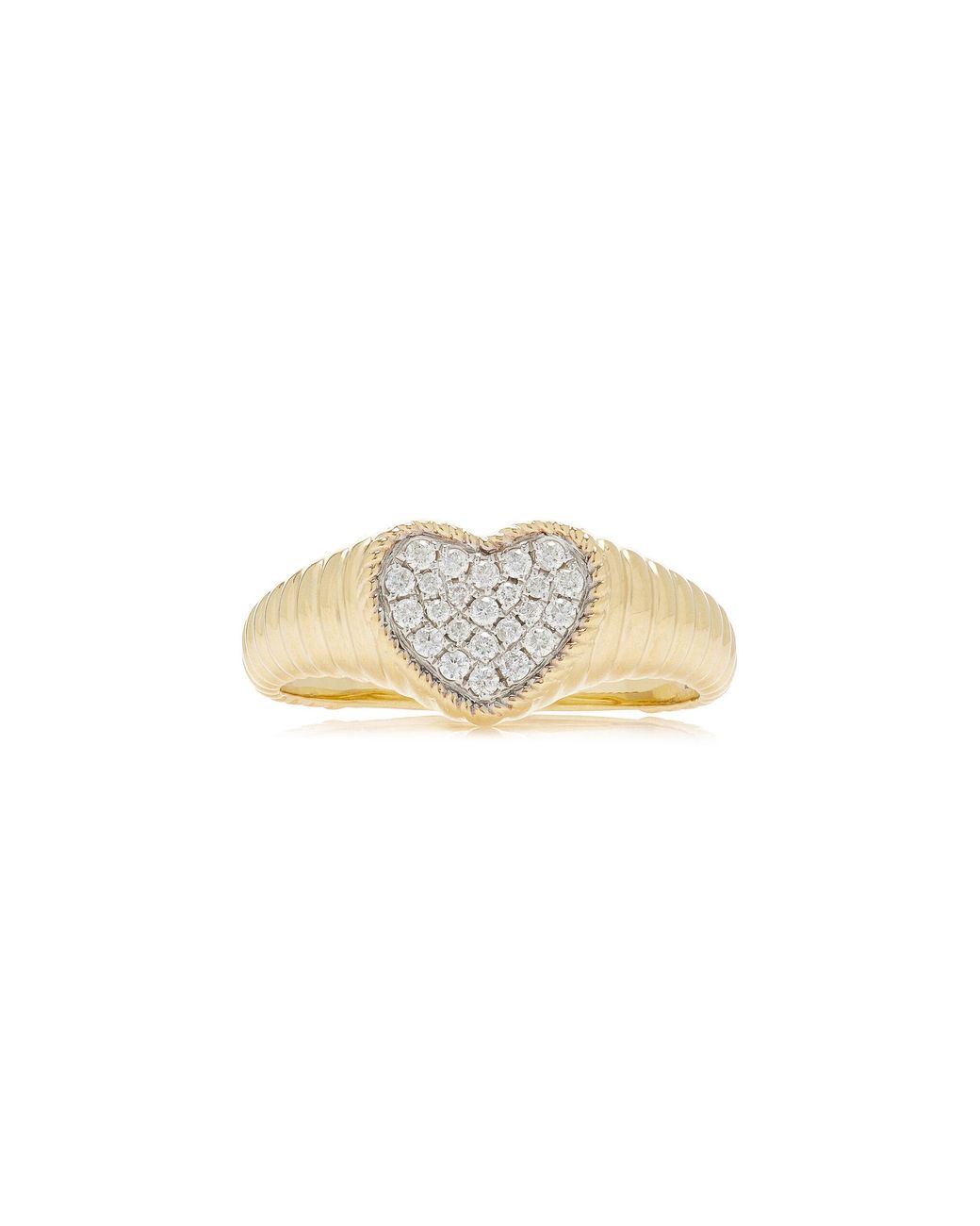 Yvonne Léon Metallic Baby Heart 9K Diamond Ring