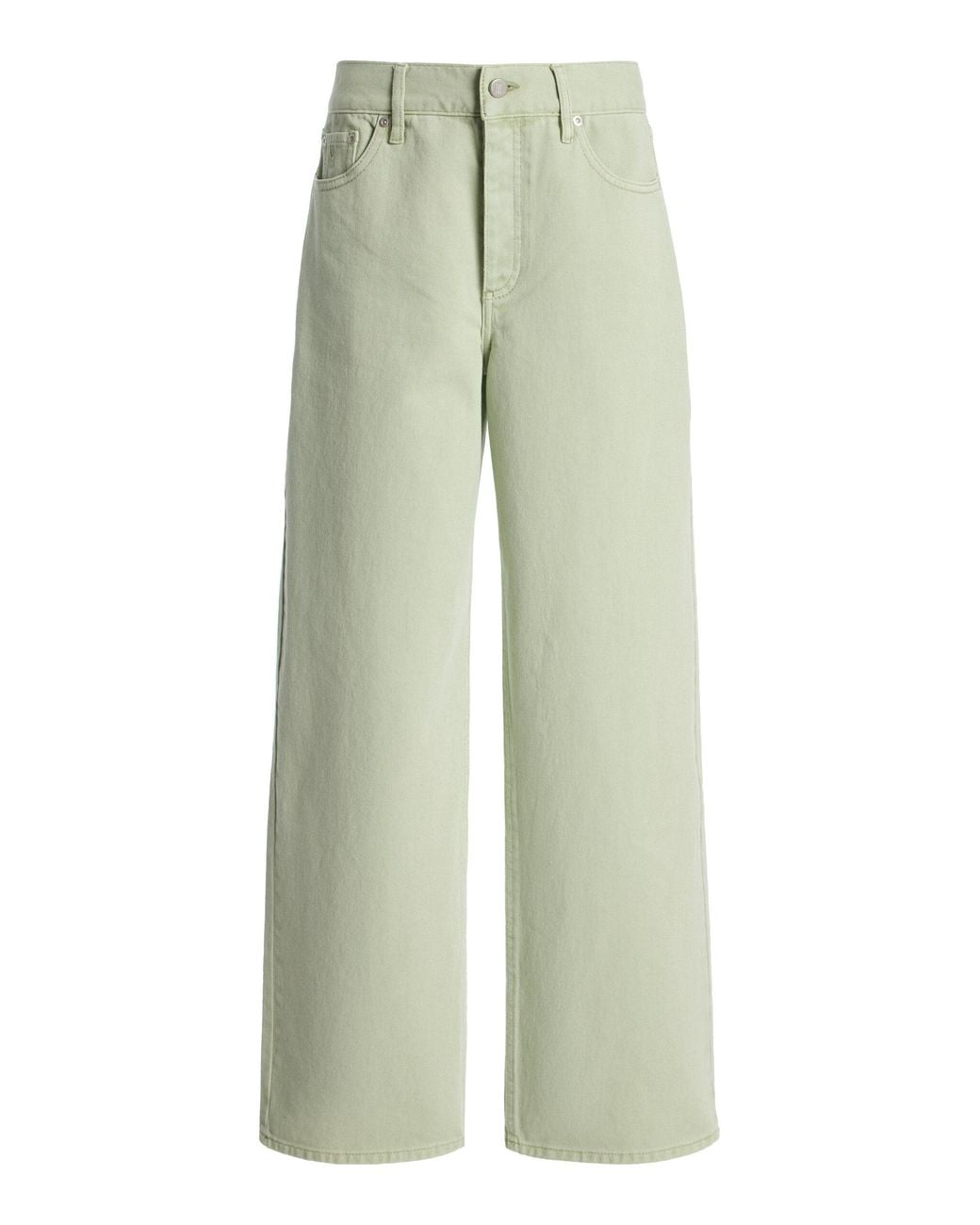 By Malene Birger Green Vinola Mid-Rise Wide-Leg Jeans