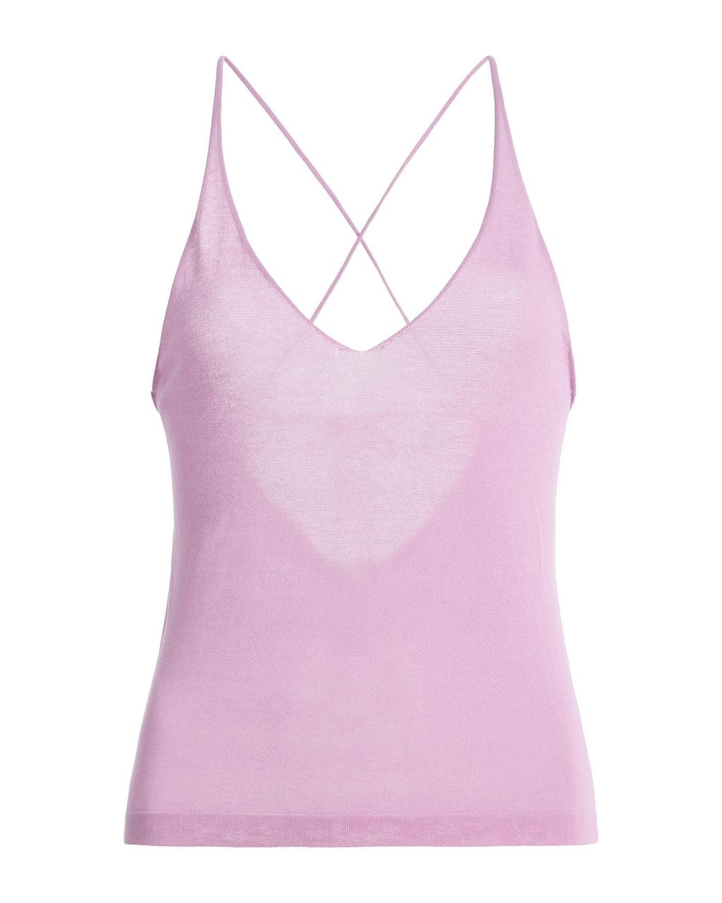 Ziah Pink Exclusive Sheer Knit Cotton-Blend Top