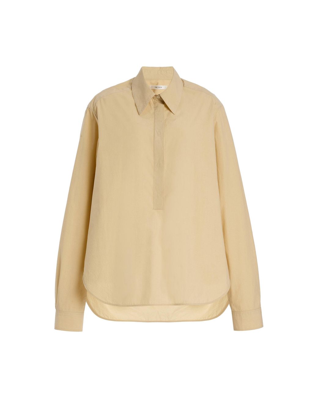 The Row Natural Margan Cotton-Poplin Pullover Shirt