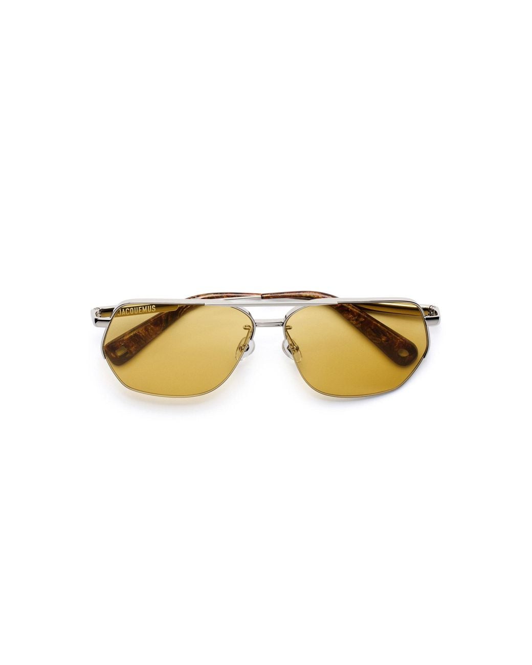 Jacquemus Metallic Aviador Metal Sunglasses