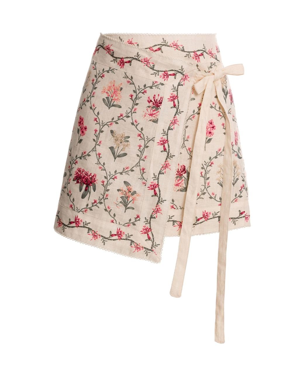 Agua Bendita Luna Orquidea Linen Pareo in Pink | Lyst