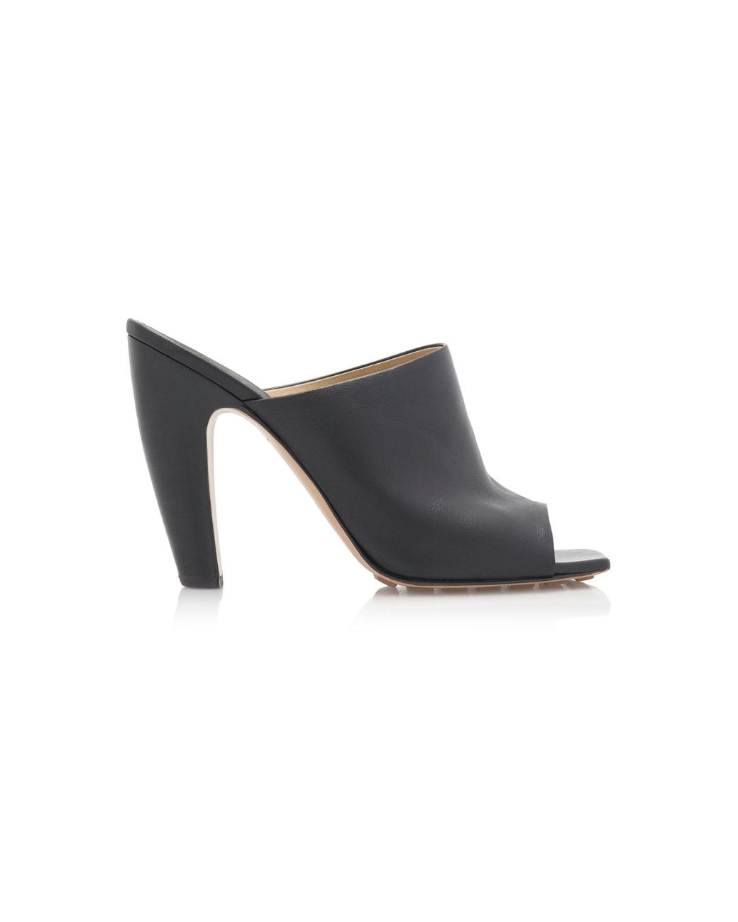Bottega Veneta Black Lagoon Leather Mule Sandals