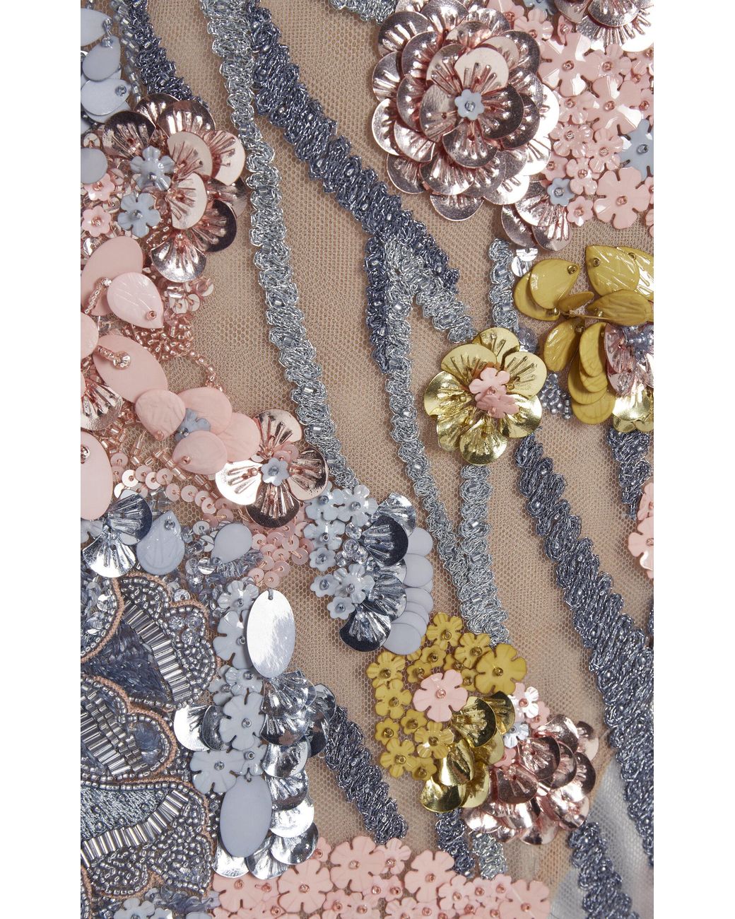 chinese dress ladies Sequined Embroidered Maxi Dress by Elie Saab