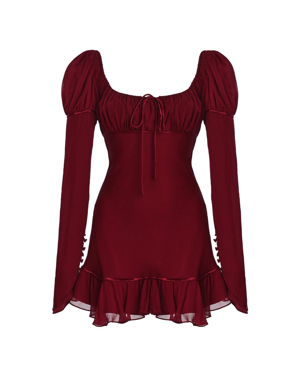 Mirror Palais Fair Verona Silk-Chiffon Micro Dress in Red | Lyst