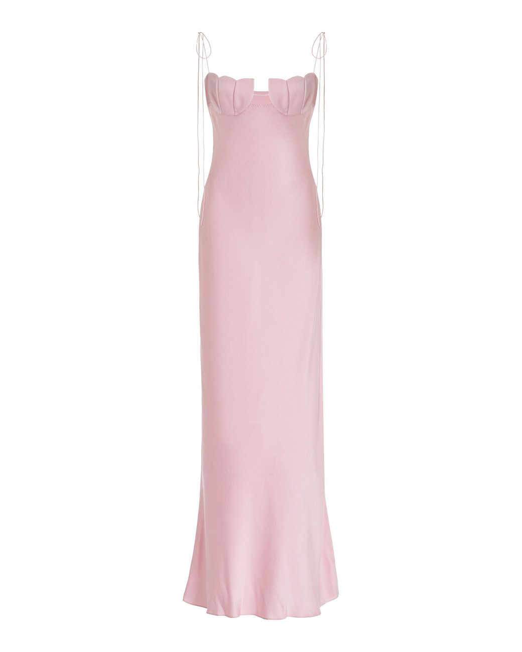 Anna October Tulip Satin Maxi Dress in Pink | Lyst