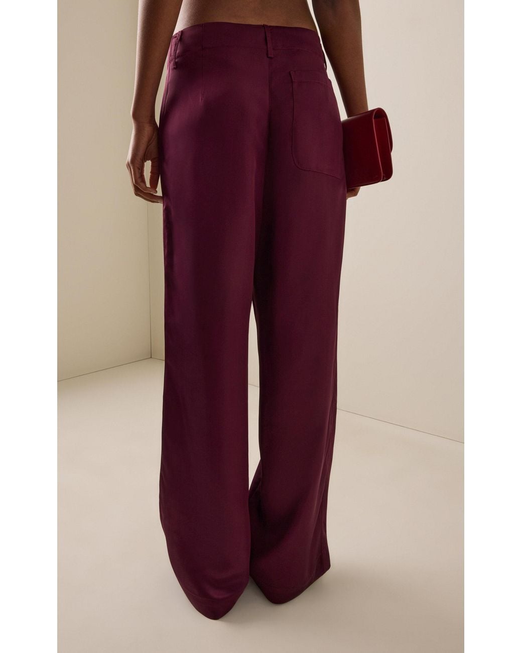 Sanderlak Purple Fluid Drawstring Pants