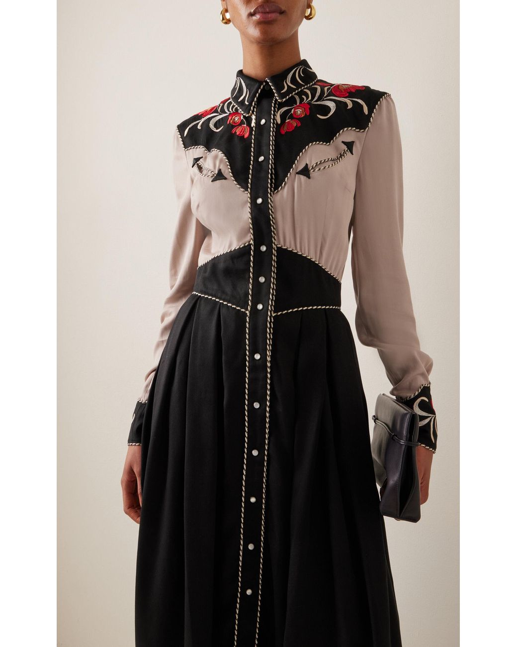 knee length dresses for ladies Petal & Pup Women's Melrose Midi Dress - Black main image 1
