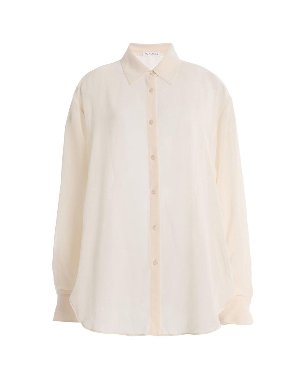 Frankie Shop White Peri Georgette Shirt