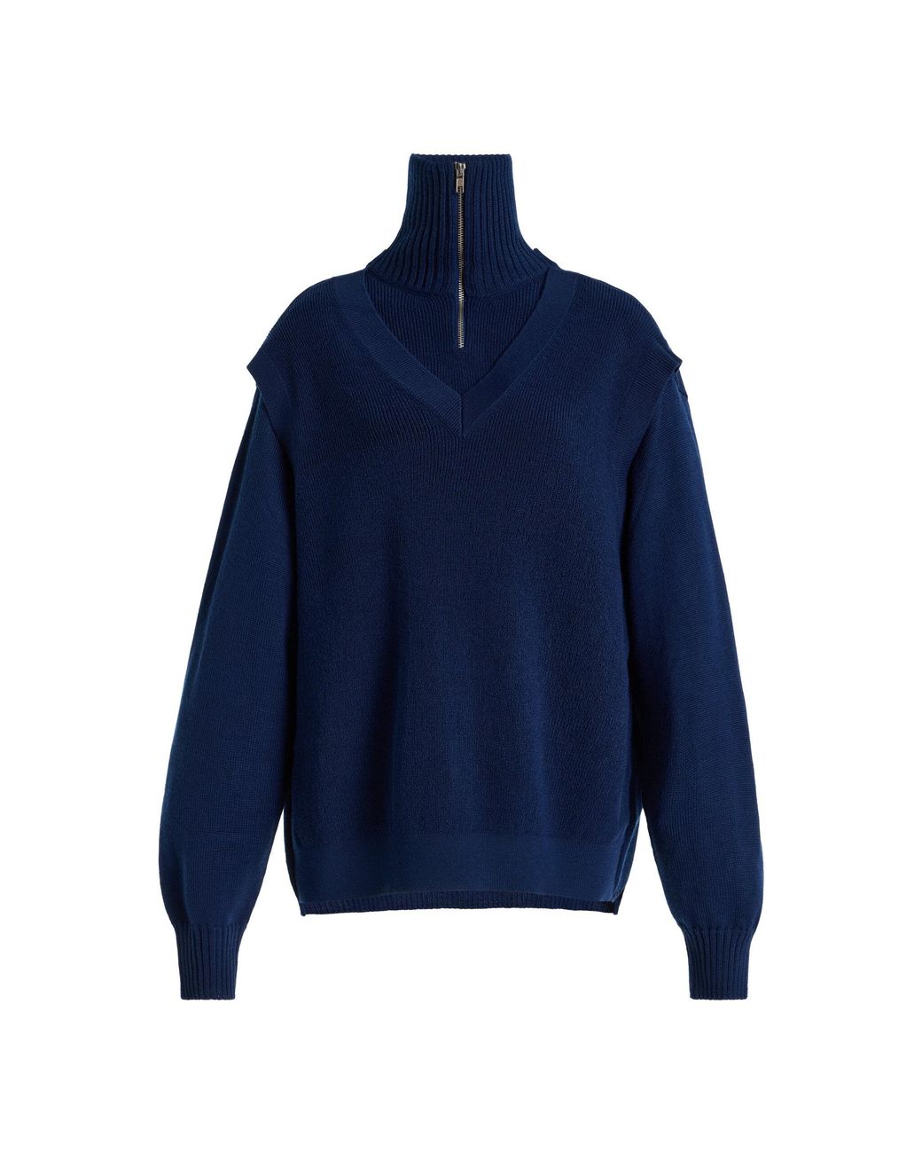 Marie Adam-Leenaerdt Blue 4-In-One Wool-Blend Sweater