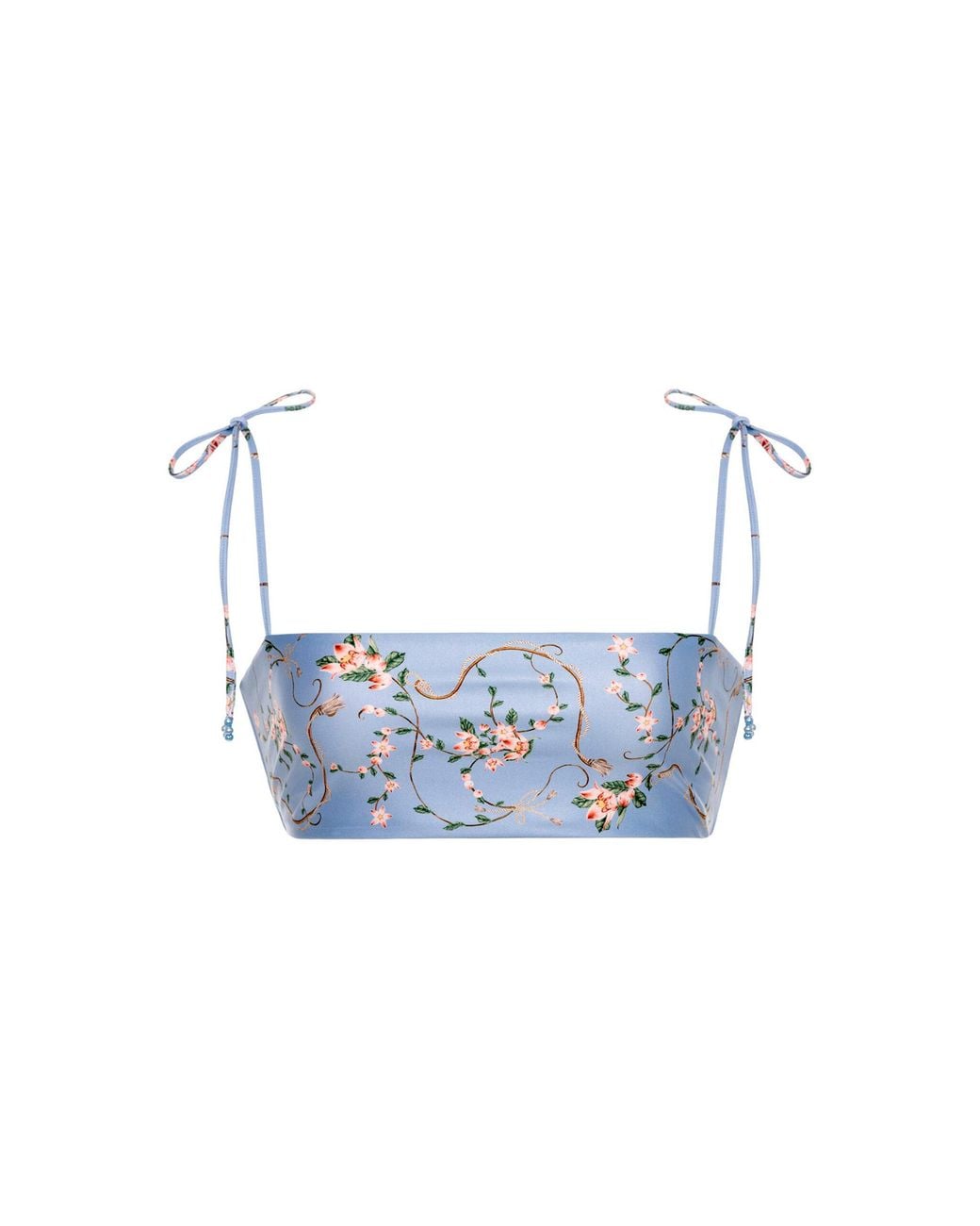 Agua Bendita Blue Primavera Navegante Bandeau Bikini Top