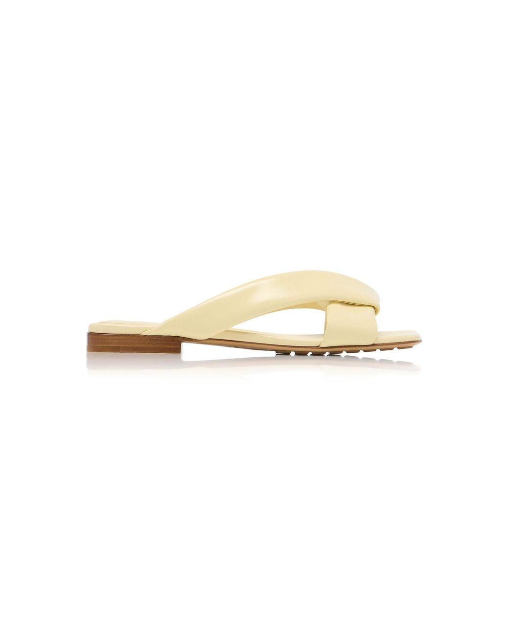 Bottega Veneta Yellow Cushion Lux Leather Sandals