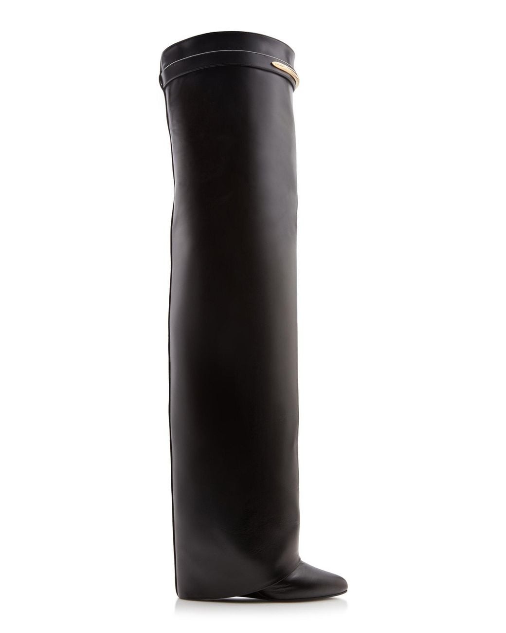 Givenchy Black Shark Pinch Leather Over-The-Knee Boots