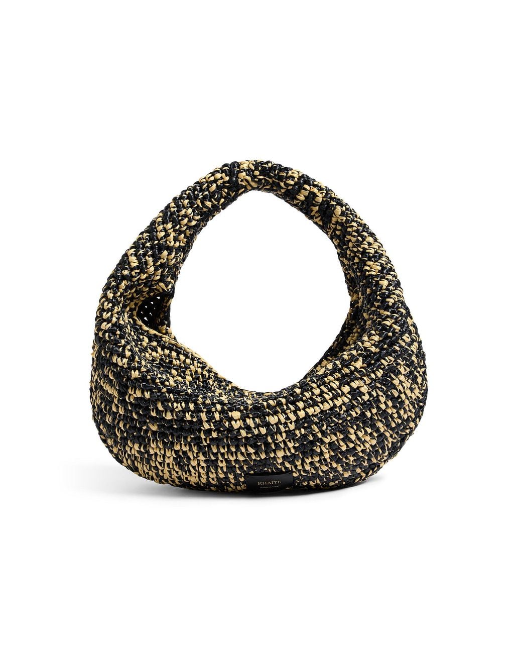Khaite Black Olivia Medium Raffia Hobo Bag