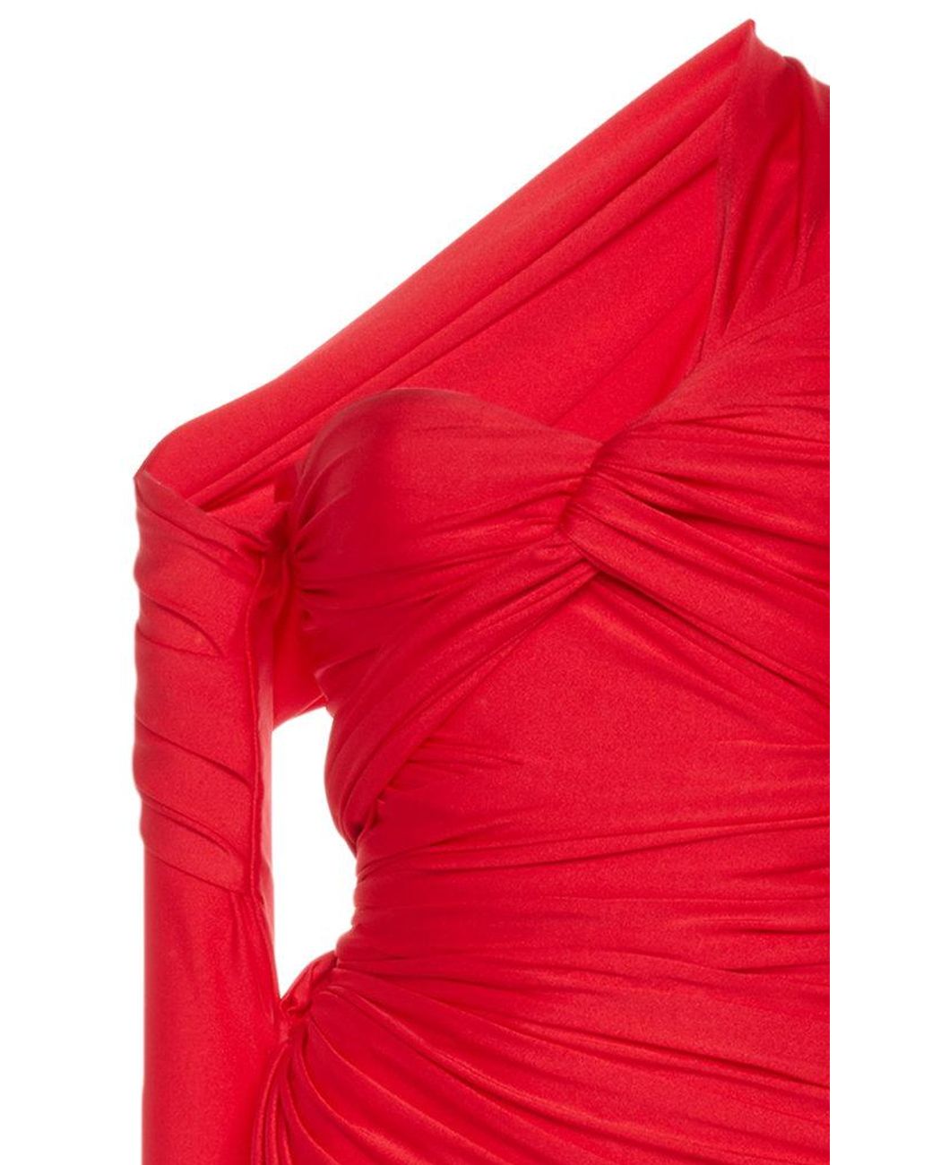 【 BALENCIAGA 】 ドレープドレス Draped Dress in Red Medium-814343TRV976400_G.jpg?v=1