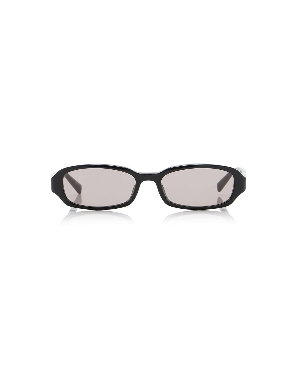 Saint Laurent Black Erin Oval-Frame Acetate Sunglasses