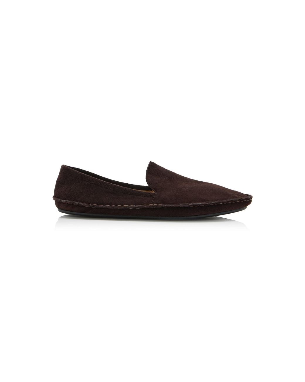 The Row Black Vasko Suede Flats