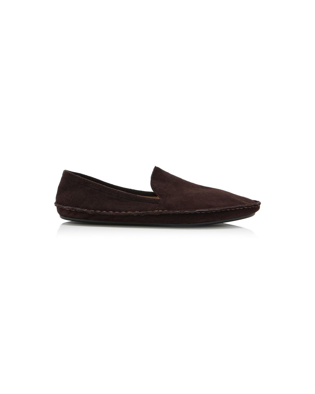 The Row Black Vasko Suede Flats
