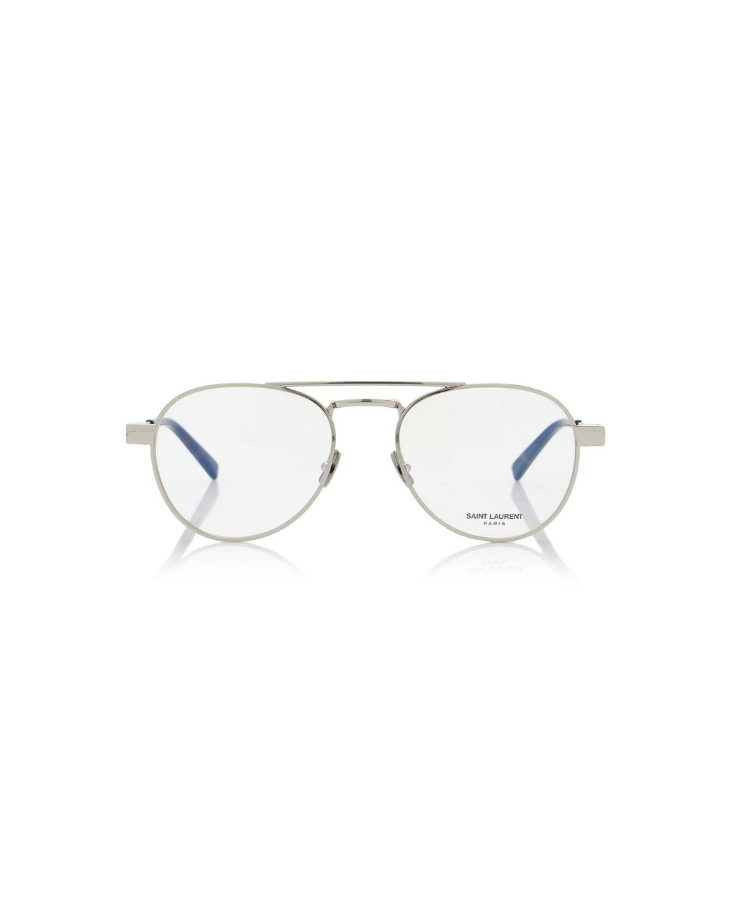 Saint Laurent Metallic Aviator-Frame Metal Glasses