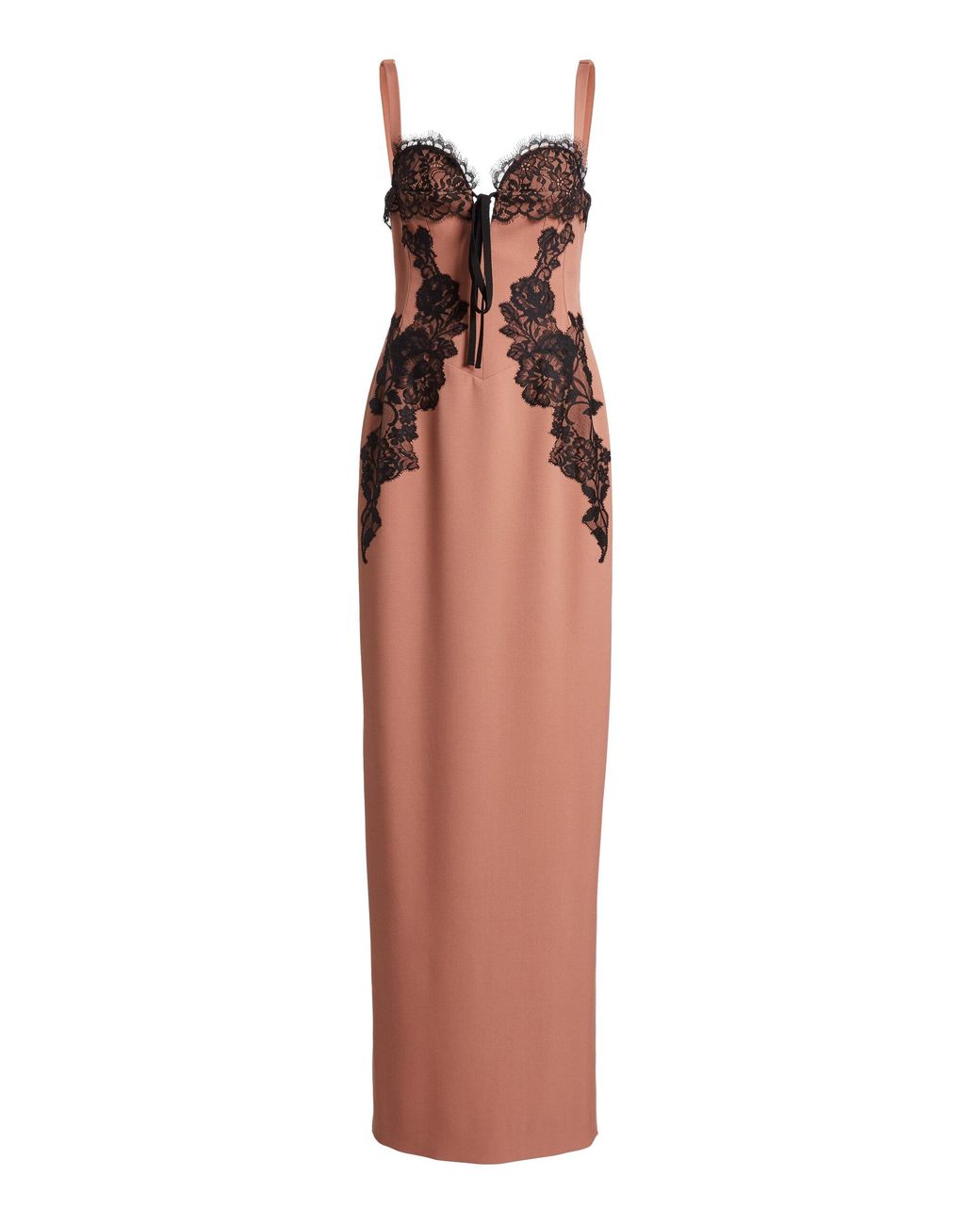 Zuhair Murad Orange Light Stretch-Wool Maxi Dress