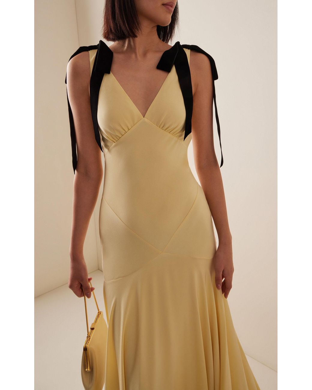rodarte ribbon-detailed silk-crepe maxi dress Ribbon-Detailed Silk-Crepe Maxi Dress By Rodarte