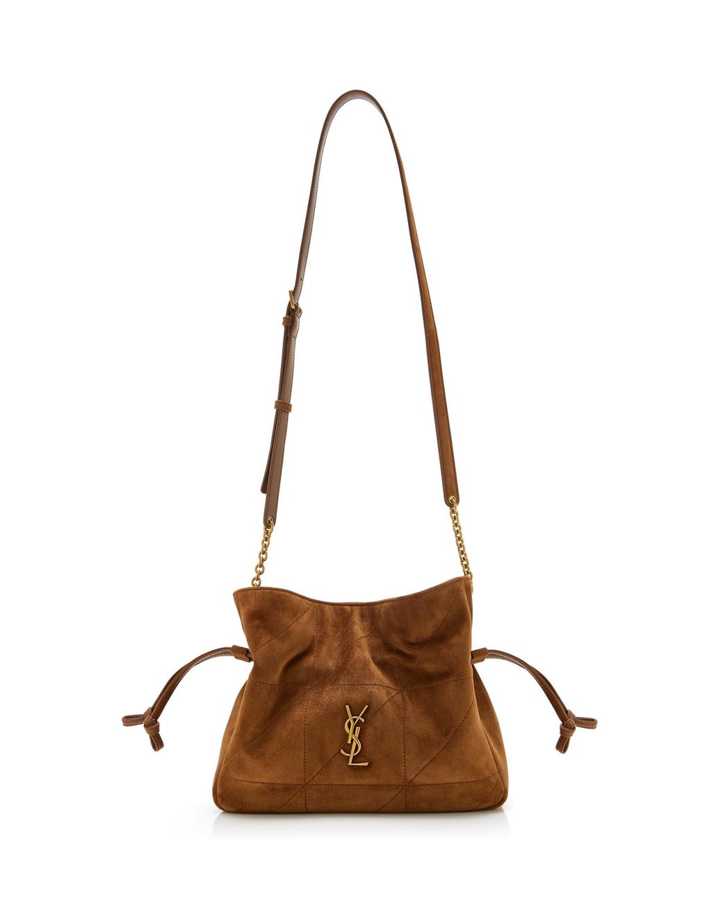 Saint Laurent Brown Jamie Suede Shoulder Pouch