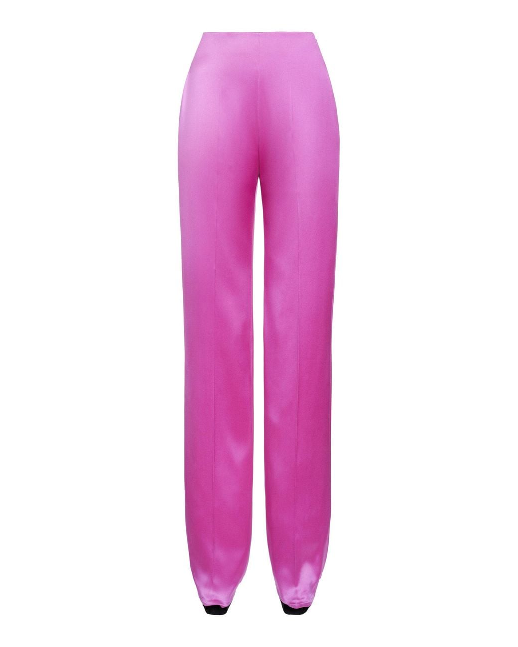 Valentino Garavani Pink Tailored Elegant Silk-Blend Tapered Pants