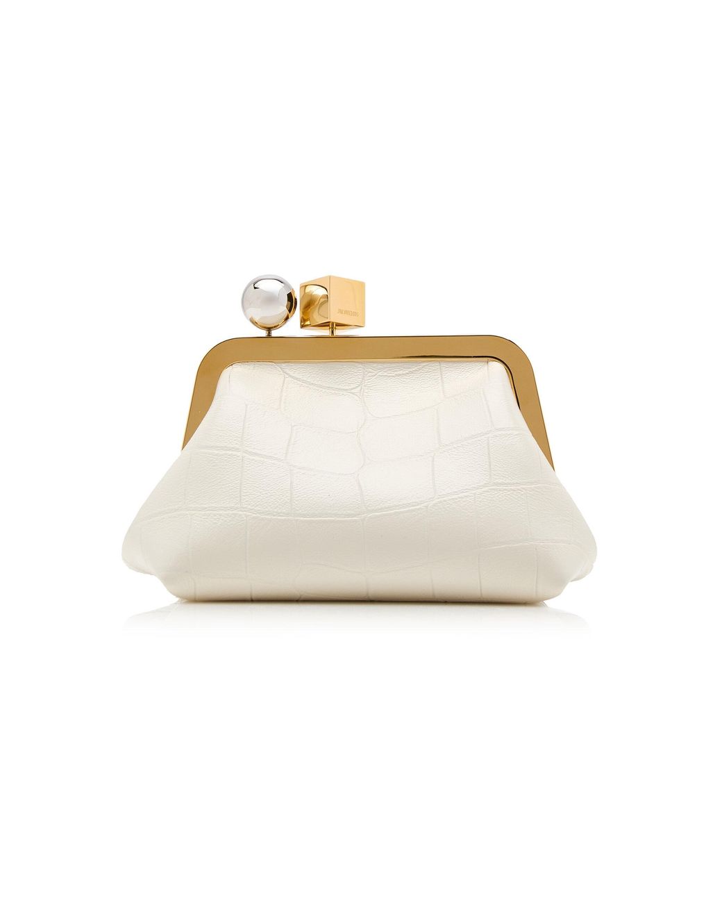 Jacquemus Natural The Berlingot Cotton Clutch