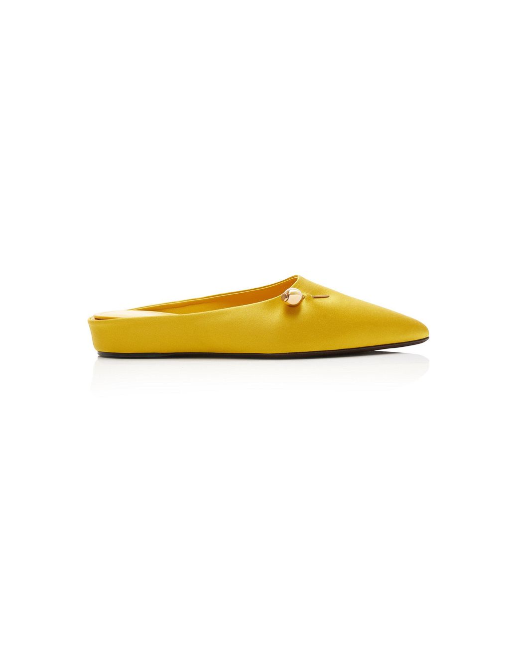 Herbert Levine Yellow Sleep On It Satin Mules