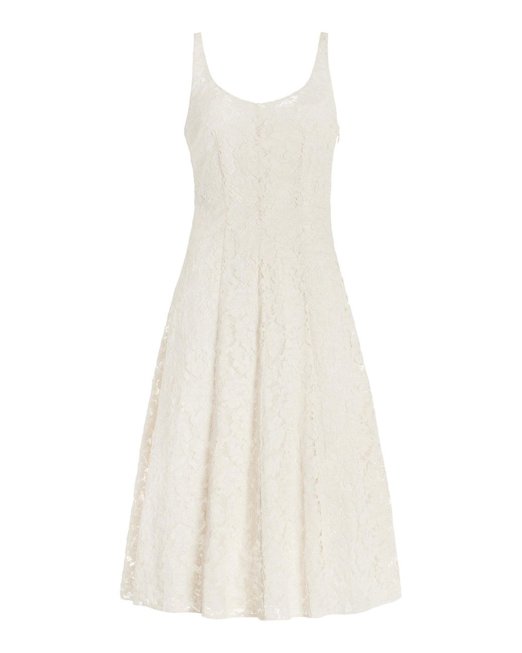 Prada White Lace Midi Dress
