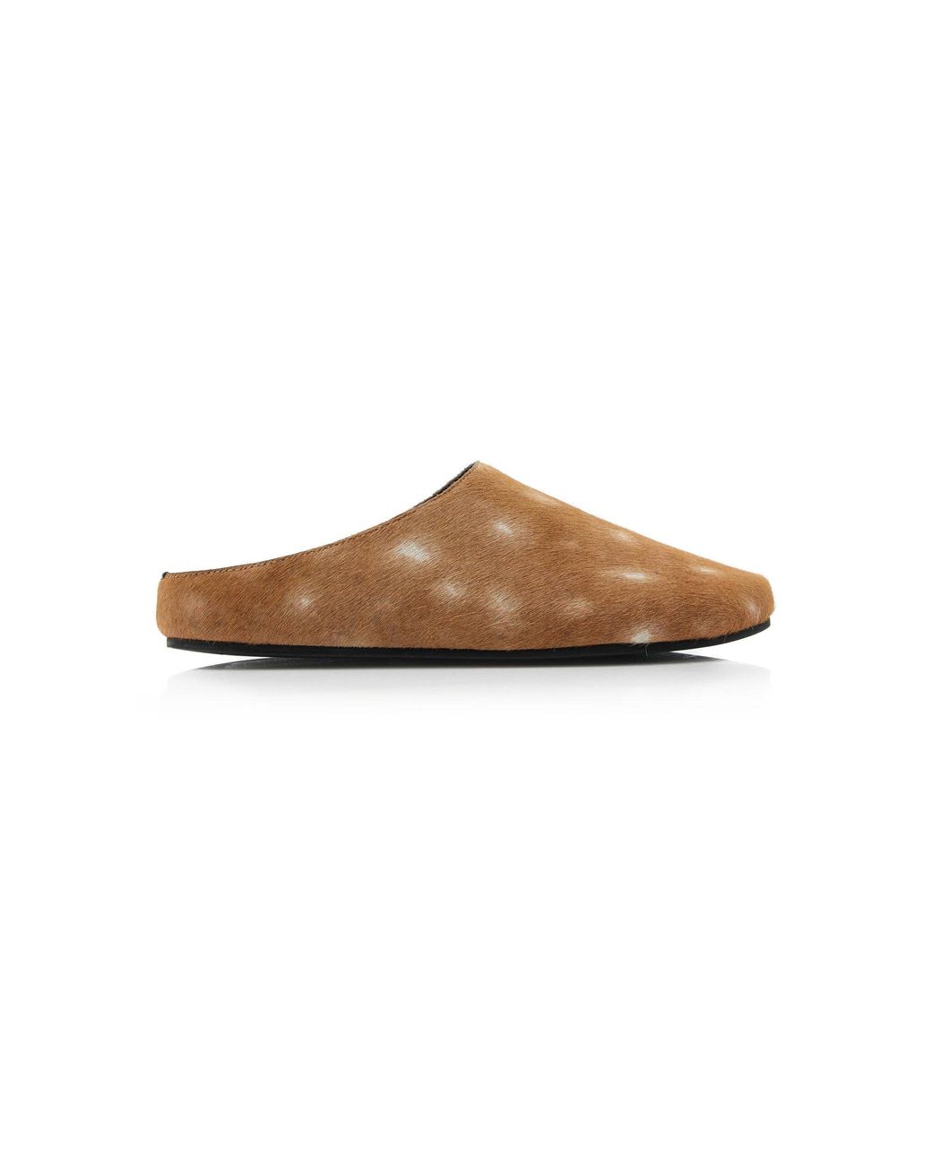 St. Agni Brown Printed Pony Hair Mules