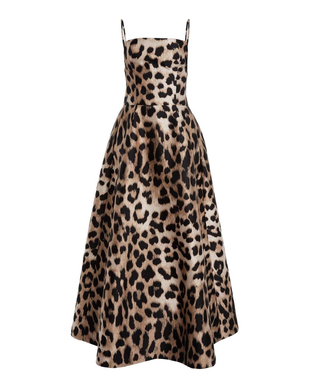 Givenchy White Sliced Leopard Midi Dress