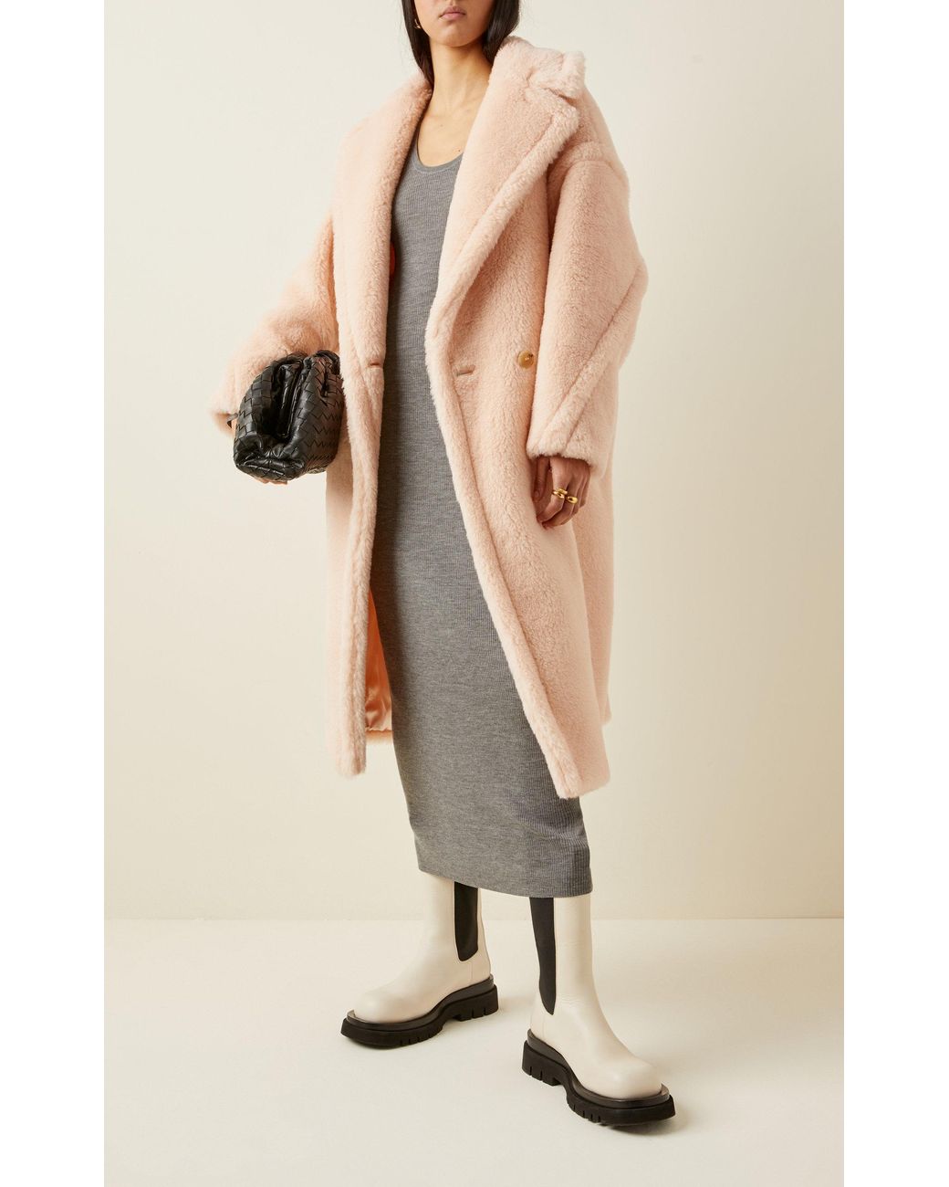 【関税込み】MAX MARA OVERSIZED WOOL AND ALPACA TEDDY COAT MAX MARA Teddy Bear Icon oversized wool, alpaca and silk