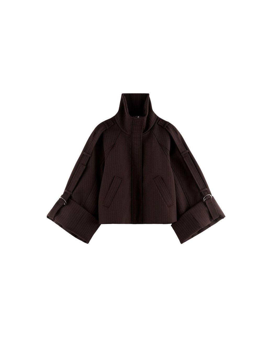 ARAKII Black Exclusive Short Pleated Crepe Jacket