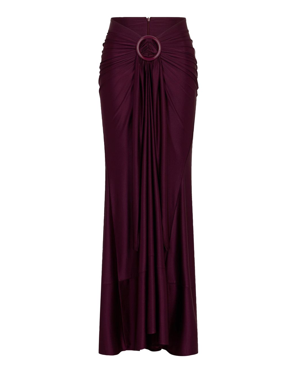 Rabanne Purple Buckle-Detailed Midi Skirt